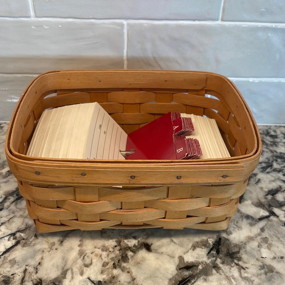 Longaberger 2000 address basket with address cards.